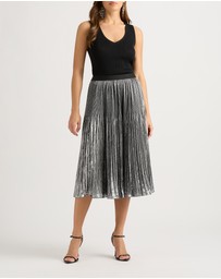 David Lawrence - Rumi Metallic Pleat Skirt