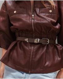 Sol Sana - Crescent Belt Cocoa/Silver