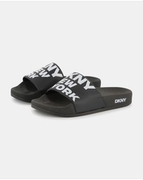 DKNY - Logo Aqua Slides - Kids-Teens