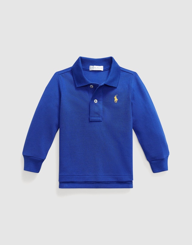 Polo Ralph Lauren - Cotton Mesh Long-Sleeve Polo - ICONIC EXCLUSIVE - Babies
