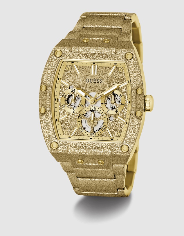 GUESS - GUESS Mens Gold-Tone Multifunction Watch