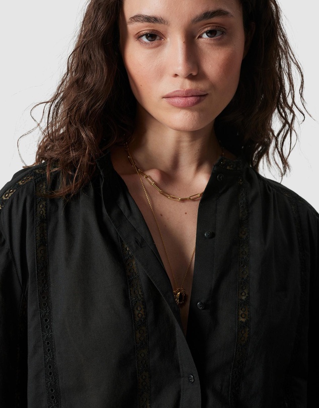 & Other Stories - Voluminous Lace-Trimmed Blouse