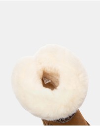 EVERAU - Australian Shepherd Ugg Short Fayle Platform Cow Suede Upper UGG Boots