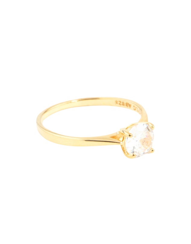 Lovisa - Gold Plated Sterling Silver Round Engagement Ring