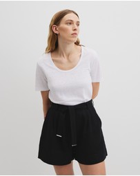 Country Road - Linen Scoop Neck T-shirt