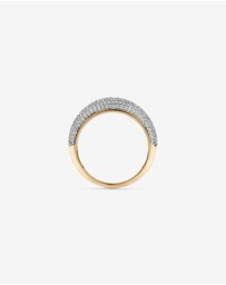 Michael Hill - Pavé Dome Ring with Cubic Zirconia in 18kt Vermeil - 8mm