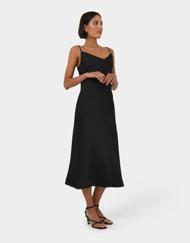 Forcast - Joy Satin Cowl Neck Dress