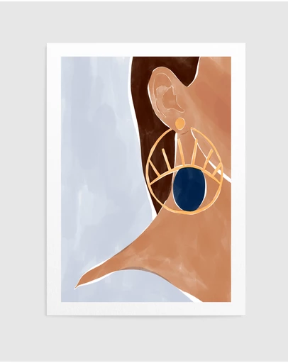 Olive et Oriel - Evil Eye Earing by Ivy Green Illustrations Art Print
