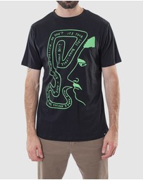Fallen Footwear - Fallen Footwear Men Pawn Regular Fit Tee Billy Mark Jumper Black/Lime