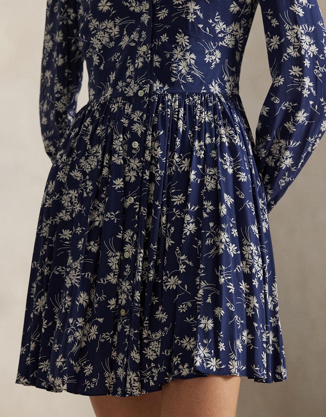 Polo Ralph Lauren - Floral Buttoned Crepe Dress