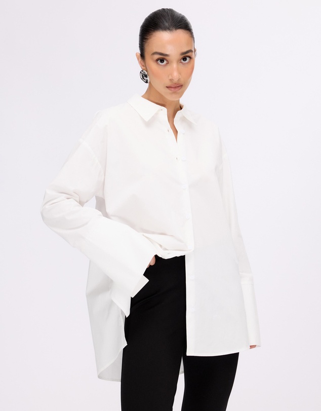 Minima Esenciales - Raine Cotton Shirt With Wide Cuffs
