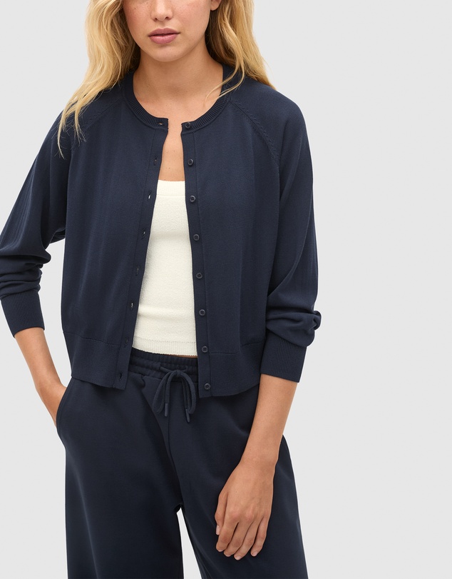 Seed Heritage - Cotton Blend Raglan Cardigan
