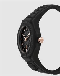 Plein Sport - PLEIN FEARLESS 46mm Black Dial and Black Silicone strap