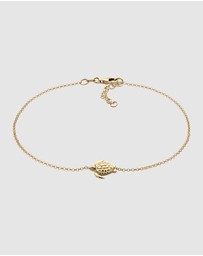 Elli Jewelry - Anklet Turtle 925 Sterling Silver Gold-Plated