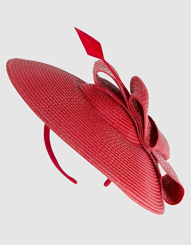 Max Alexander - Saucer Red Racing Fascinator Hat