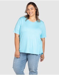 Love Your Wardrobe - Kelly Dipped Hem T-shirt