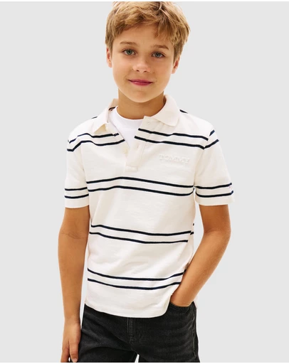 Tommy Hilfiger - Embossed Graphic Polo Shirt - Teens