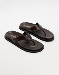 Atmos&Here - Azure Leather Thong Sandals