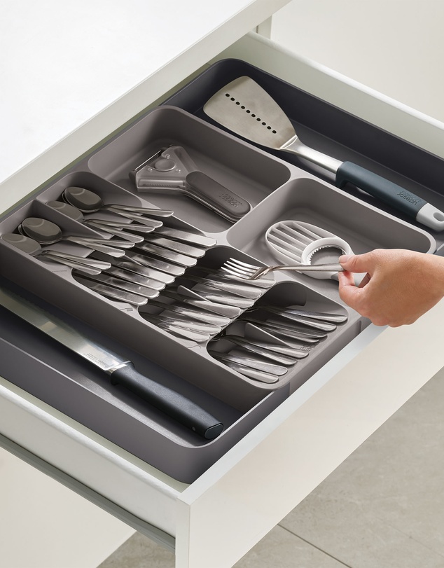 Joseph Joseph - DrawerStore™ Expanding Cutlery, Utensil & Gadget Organiser (Grey)