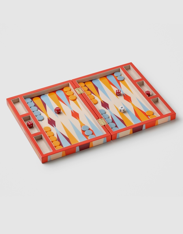 Printworks - Printworks Lacquered Backgammon-Red