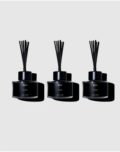 Kirri by Scent Australia Home - Coral Reed Diffuser Trio - Designer Range (Formerly Aqua Positano)