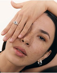 HOUSE OF SLANI - Silver Textured Willow Ring