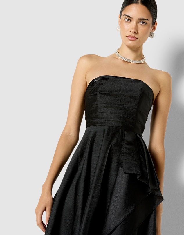 Montique - Lila Black Organza Gown