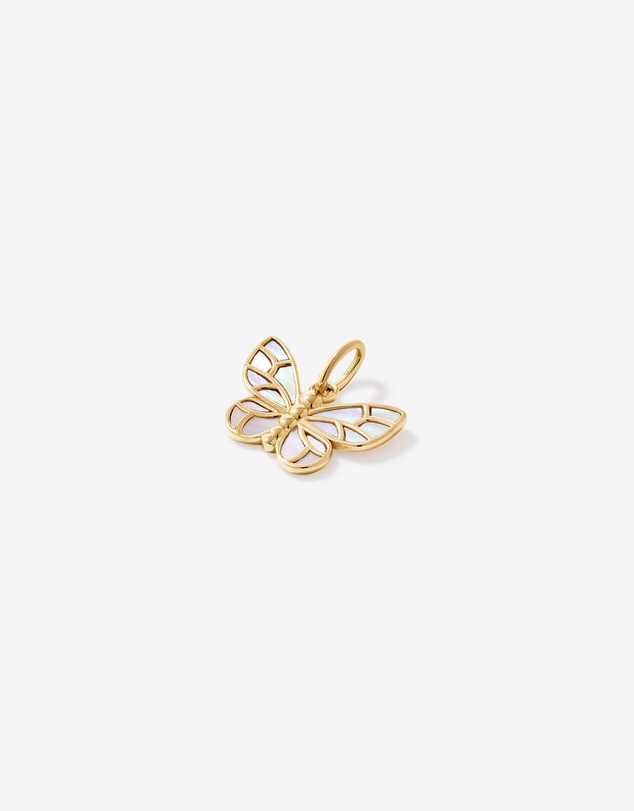 Michael Hill - Butterfly Pendant with Mother of Pearl in 18kt Yellow Gold Vermeil