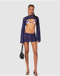 EDIKTED - Celena Crochet Shrug Top