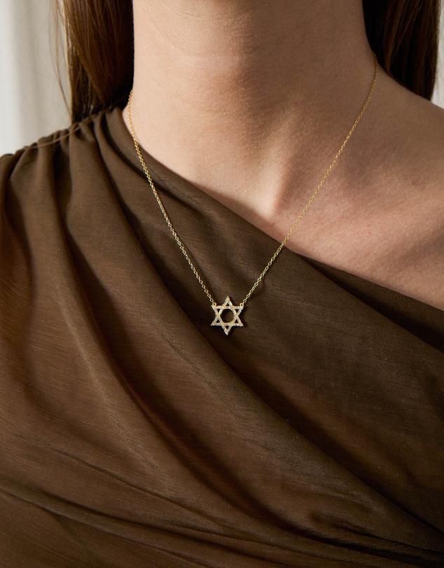 Bianc - Star of David Baguette Necklace