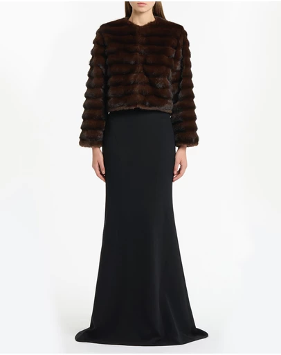Carla Zampatti - Mocha Cropped Fur Jacket