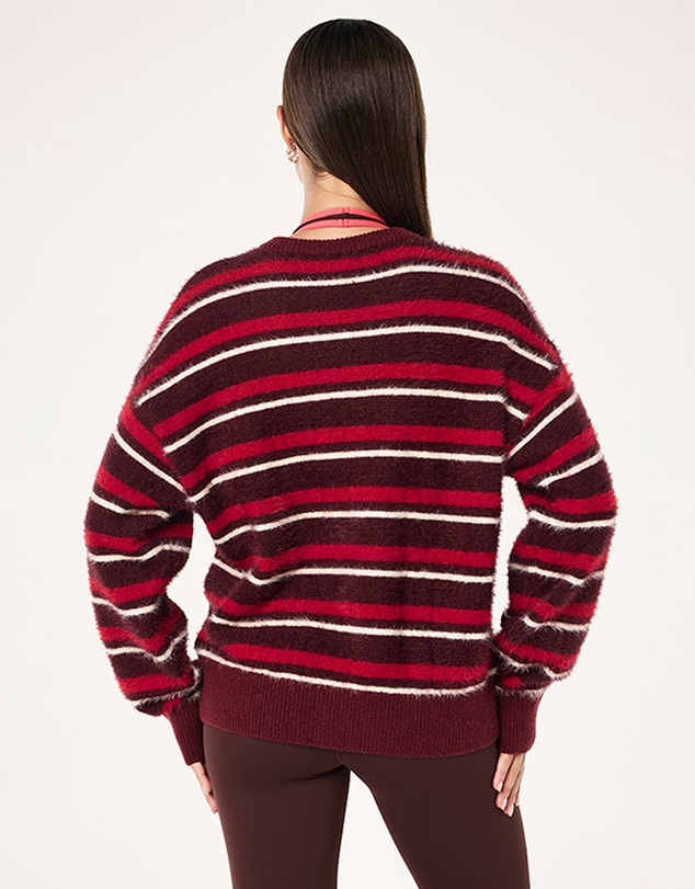 P.E Nation - Sable Stripe Knit Bomber Jacket