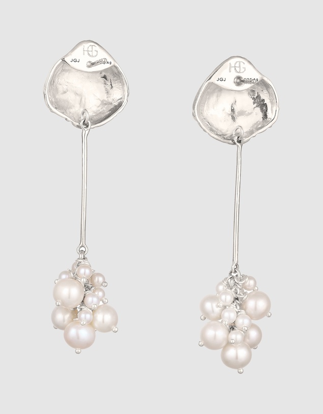 Haze & Glory - ICONIC EXCLUSIVE - Earrings Hanger Clam Of The Sea Pearl 925 Sterling Silver