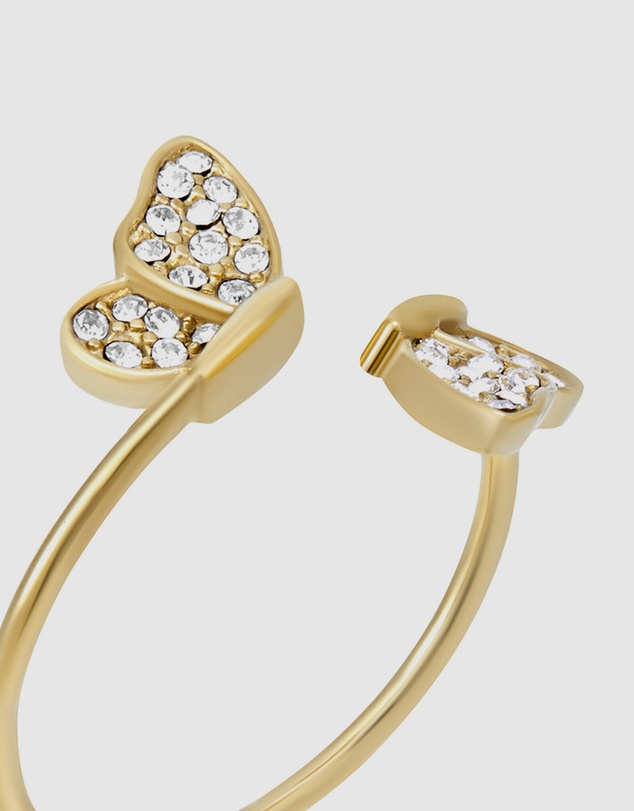 Fossil - Sutton Pavé Gold tone Stack Ring