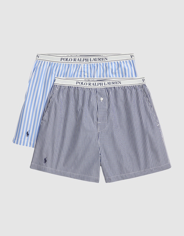 Polo Ralph Lauren - 2 Pack Shirting Stripes Cotton Boxer Short