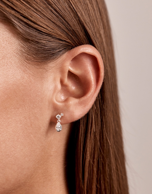 By Charlotte - Quiet Radiance Drop Stud Earrings