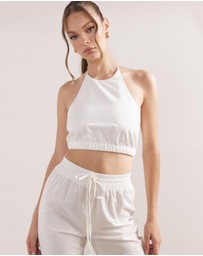 Dazie - Lovers Rock Linen Blend Halter Top