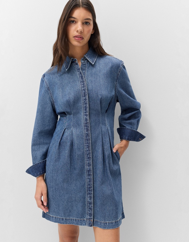 UNISON - Denim Pintuck Dress