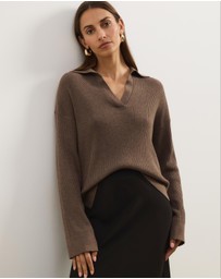 Atmos&Here - Eden Rib Collar Knit