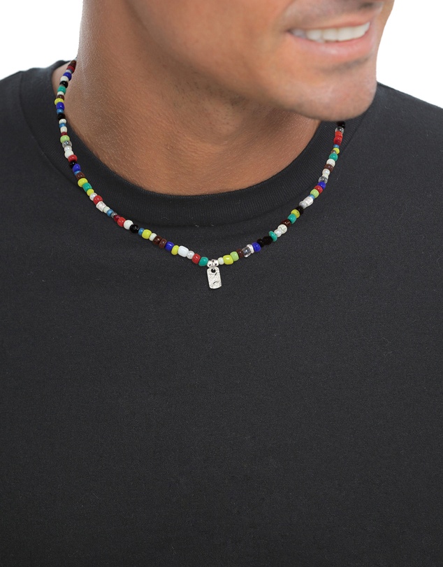 Kuzzoi - ICONIC EXCLUSIVE - Beaded Necklace with Sterling Silver Elements