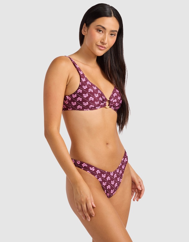 Seafolly - Batik Bloom Multifit Ring Front Tank Bikini Top