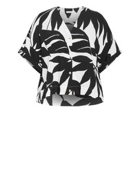 City Chic - Plus size Oasis Print Shirt - black