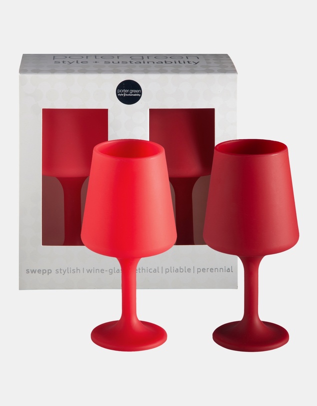 porter green - swepp | silicone unbreakable wine glasses