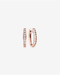 Michael Hill - Huggie Earrings with 0.25 Carat TW of Diamonds in 10kt Rose Gold