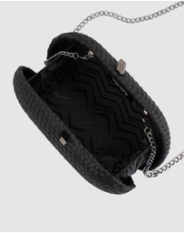Olga Berg - Lucia Woven Oval Clutch
