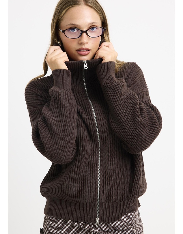 Subtitled - Ellie Double End Zip Longline Cardigan
