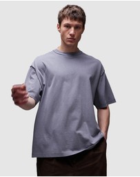 Topman - Extreme Oversized Washed Raw Seam Detail T-Shirt