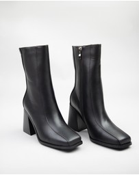 RAID - Jacker high block heeled boots in black