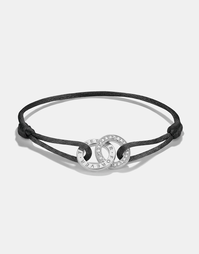 THOMAS SABO - THOMAS SABO Textile bracelet Together black with zirconia