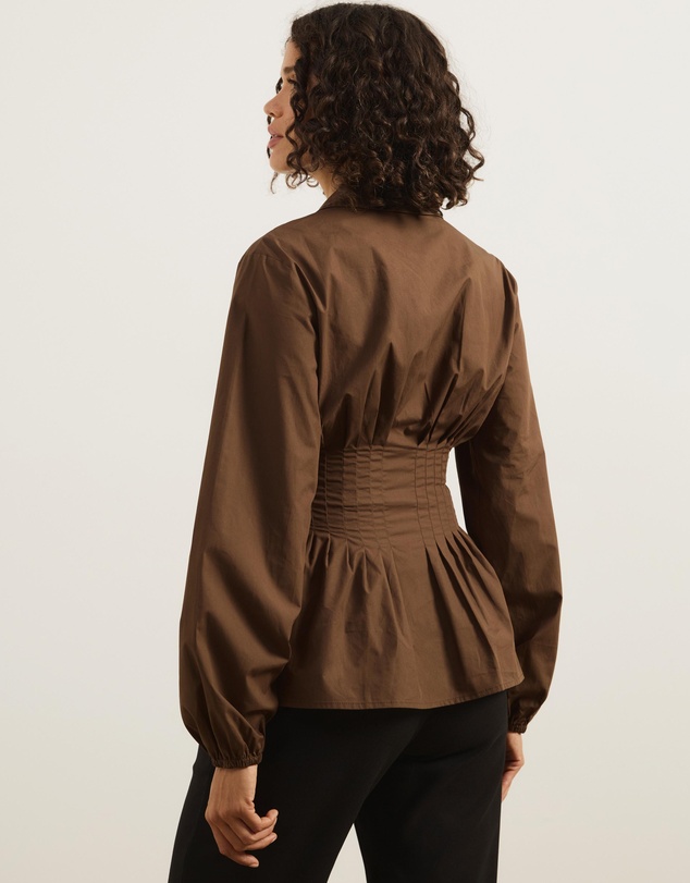 Atmos&Here - Zadie V-Neck Pin Tuck Top